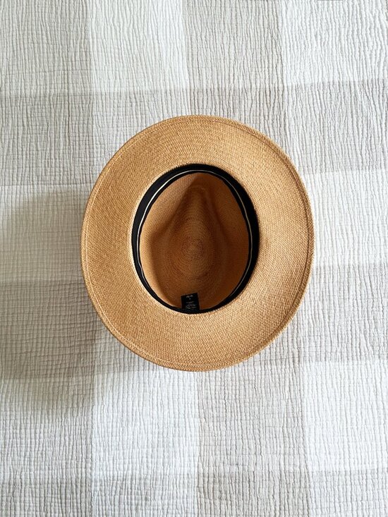 rag & bone Hand Woven Straw Panama Hat in Taupe with Twisted Ribbon Band main image 8